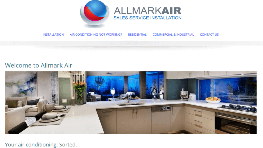 Allmark Air website preview
