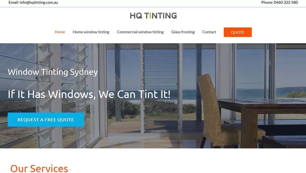 HQ Tinting website preview