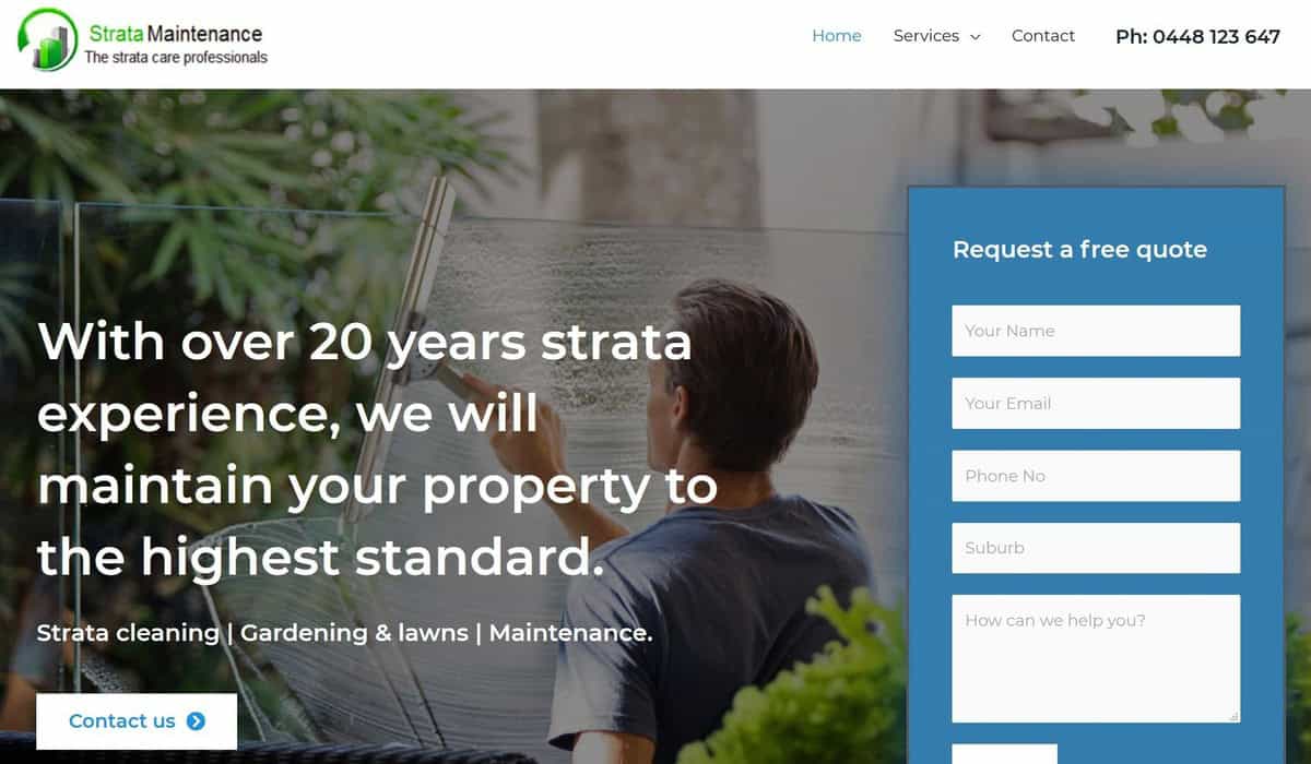 Strata Maintenance website preview