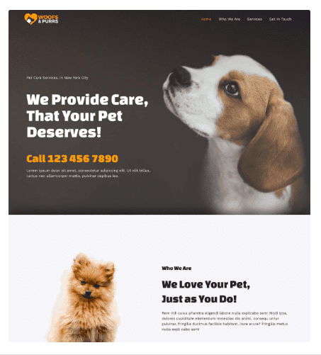 Essential Site website sample preview
